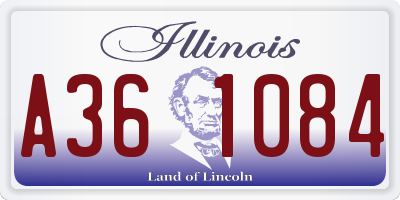 IL license plate A361084