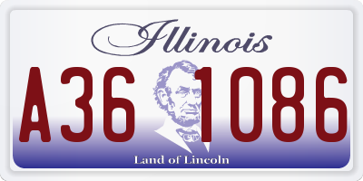 IL license plate A361086