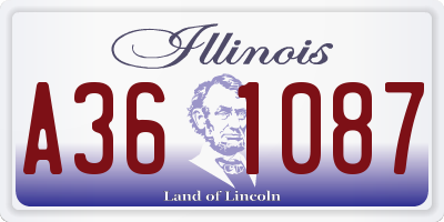 IL license plate A361087