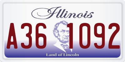 IL license plate A361092