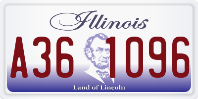 IL license plate A361096