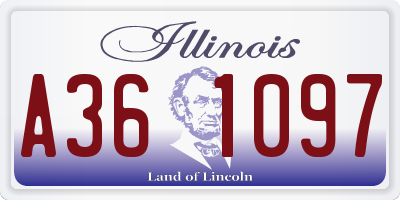 IL license plate A361097