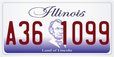 IL license plate A361099
