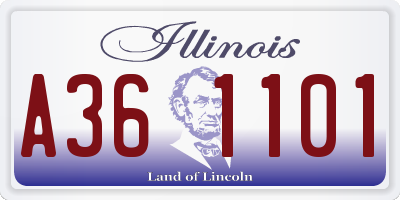 IL license plate A361101