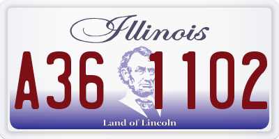 IL license plate A361102
