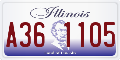 IL license plate A361105