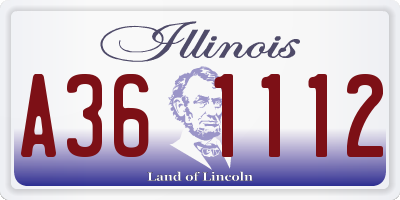 IL license plate A361112