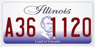 IL license plate A361120