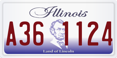 IL license plate A361124