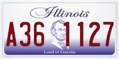 IL license plate A361127