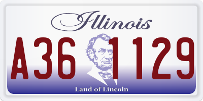 IL license plate A361129