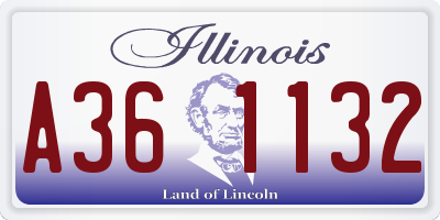 IL license plate A361132