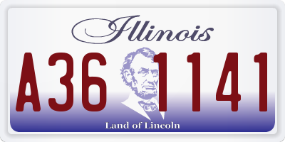 IL license plate A361141