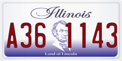 IL license plate A361143