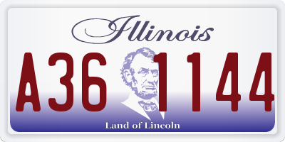 IL license plate A361144