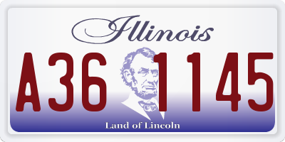 IL license plate A361145
