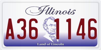 IL license plate A361146