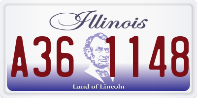 IL license plate A361148