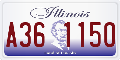 IL license plate A361150
