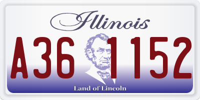 IL license plate A361152