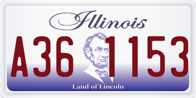 IL license plate A361153