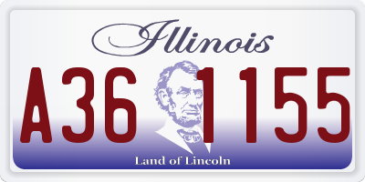 IL license plate A361155