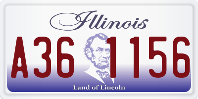 IL license plate A361156
