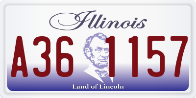 IL license plate A361157