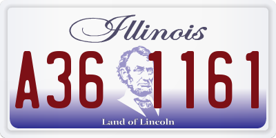 IL license plate A361161