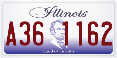 IL license plate A361162