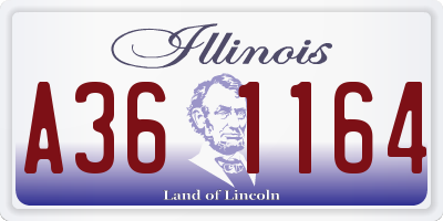 IL license plate A361164