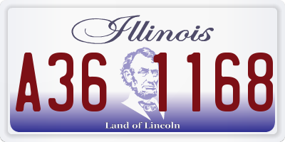 IL license plate A361168