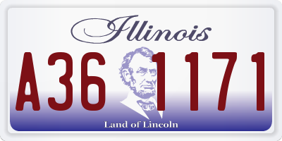 IL license plate A361171