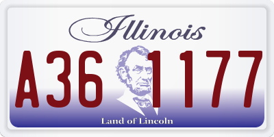 IL license plate A361177