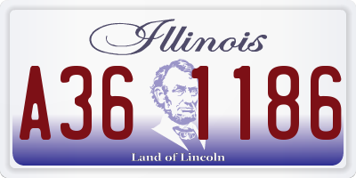 IL license plate A361186