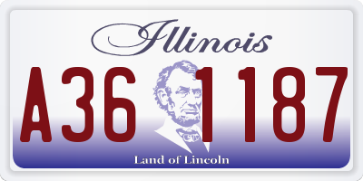 IL license plate A361187