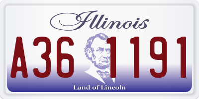 IL license plate A361191