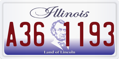 IL license plate A361193