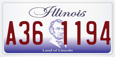 IL license plate A361194