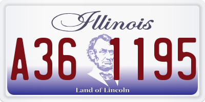 IL license plate A361195