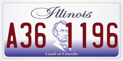 IL license plate A361196
