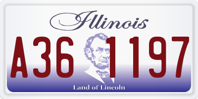 IL license plate A361197
