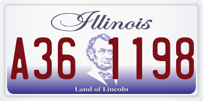IL license plate A361198