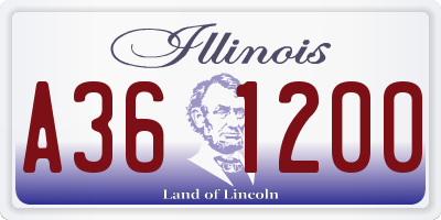 IL license plate A361200