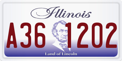 IL license plate A361202