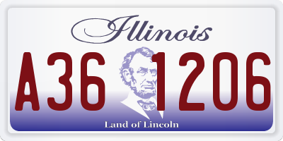 IL license plate A361206