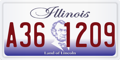 IL license plate A361209