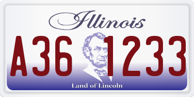 IL license plate A361233
