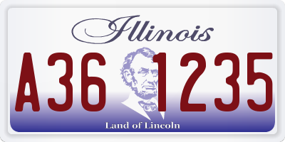 IL license plate A361235