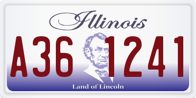 IL license plate A361241